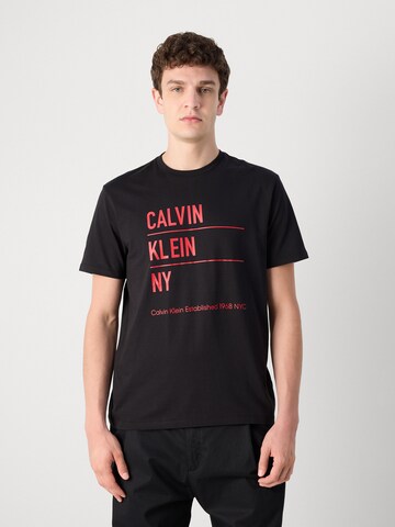 Calvin Klein Jeans Tričko – černá: přední strana