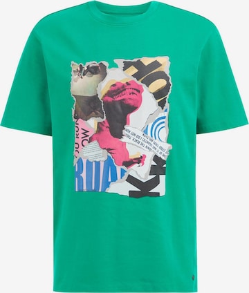 T-Shirt WE Fashion en vert : devant