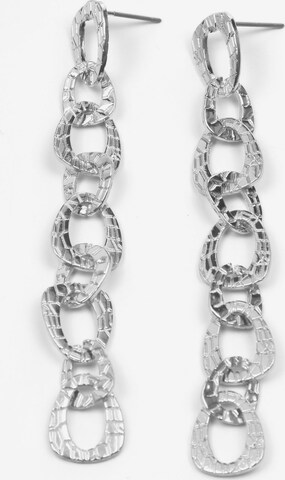 J. Jayz Earrings in Silver: front