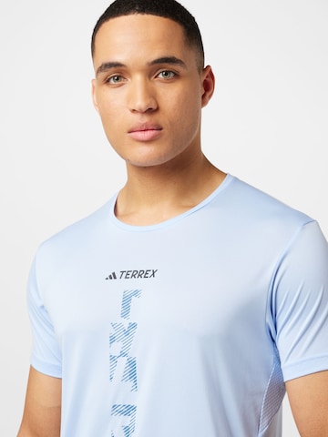 ADIDAS TERREX - Camisa funcionais 'Agravic' em azul