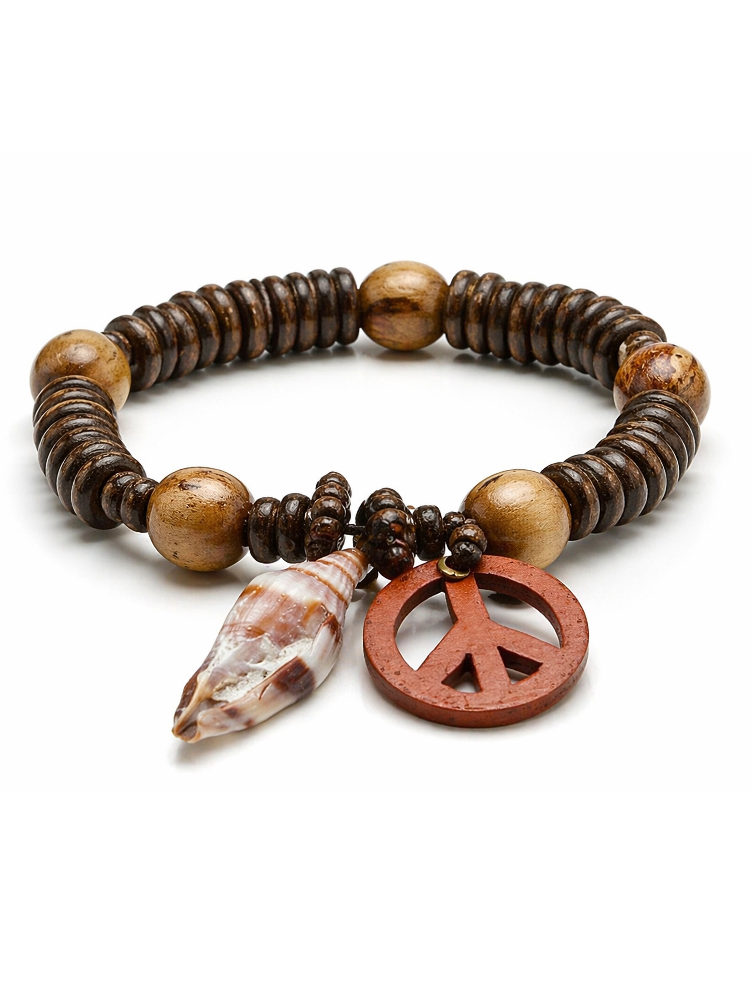 COLLEZIONE ALESSANDRO Bracelet 'Hippie' in Brown: front