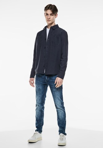 Street One MEN Regular fit Button Up Shirt in Blue