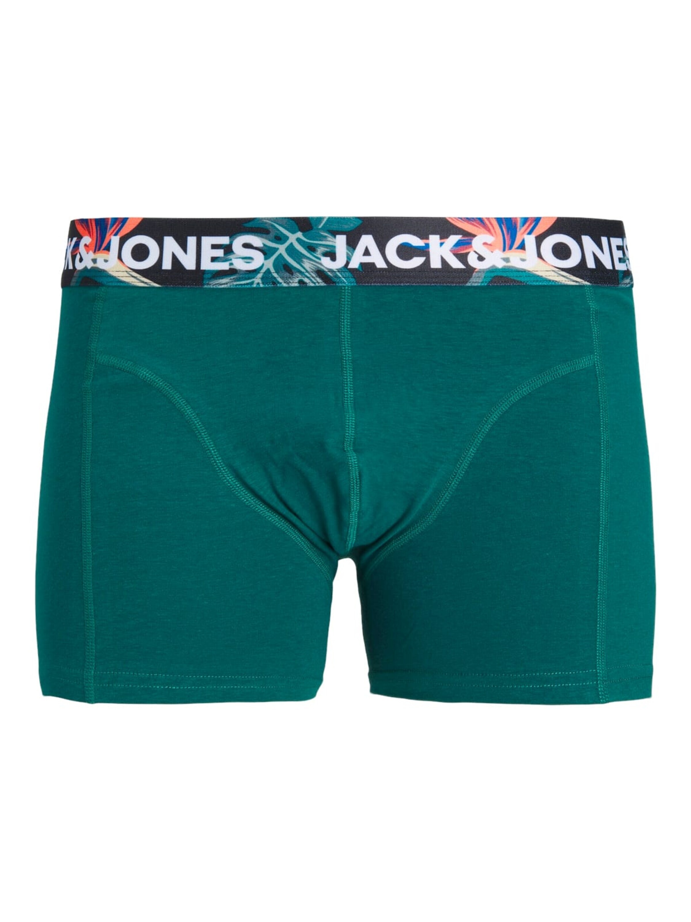 JACK & JONES Boxer shorts 'Flower trunk' in Green: front
