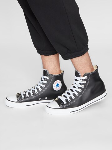 CONVERSE - Sapatilhas altas 'CHUCK TAYLOR ALL STAR CLASSIC HI LEATHER' em preto: frente