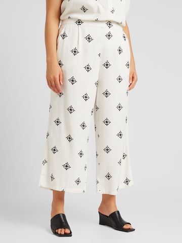 ONLY Carmakoma Loose fit Pants 'CARISA' in White: front