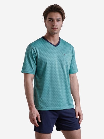 HAJO - Pijama corto 'Klima Light' en azul