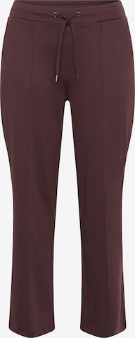 KAFFE CURVE Broek 'Jenna' in Bruin: voorkant