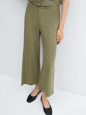 MANGO Zvonové kalhoty Kalhoty 'CINTIA' – zelená: přední strana