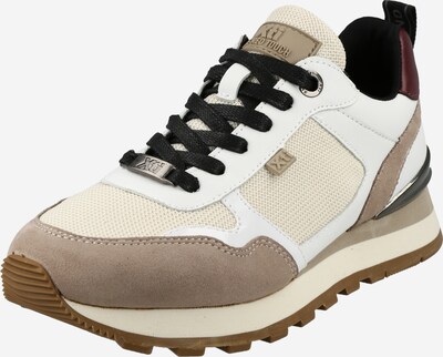 Xti Zapatillas deportivas bajas 'ICE' en beige oscuro / marrón oscuro / blanco / offwhite, Vista del producto