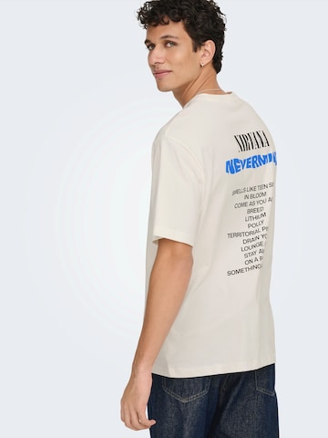 Only & Sons T-Shirt 'ONSNIRVANA' in Weiß