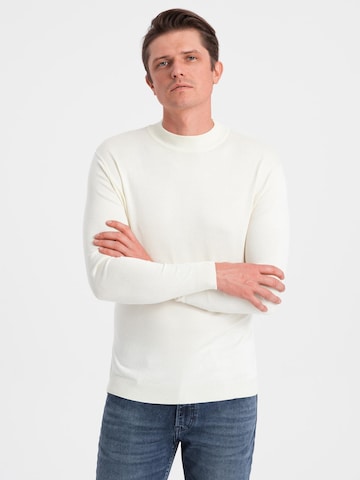 Pull-over 'OM-SWTN-0100' Ombre en beige : devant