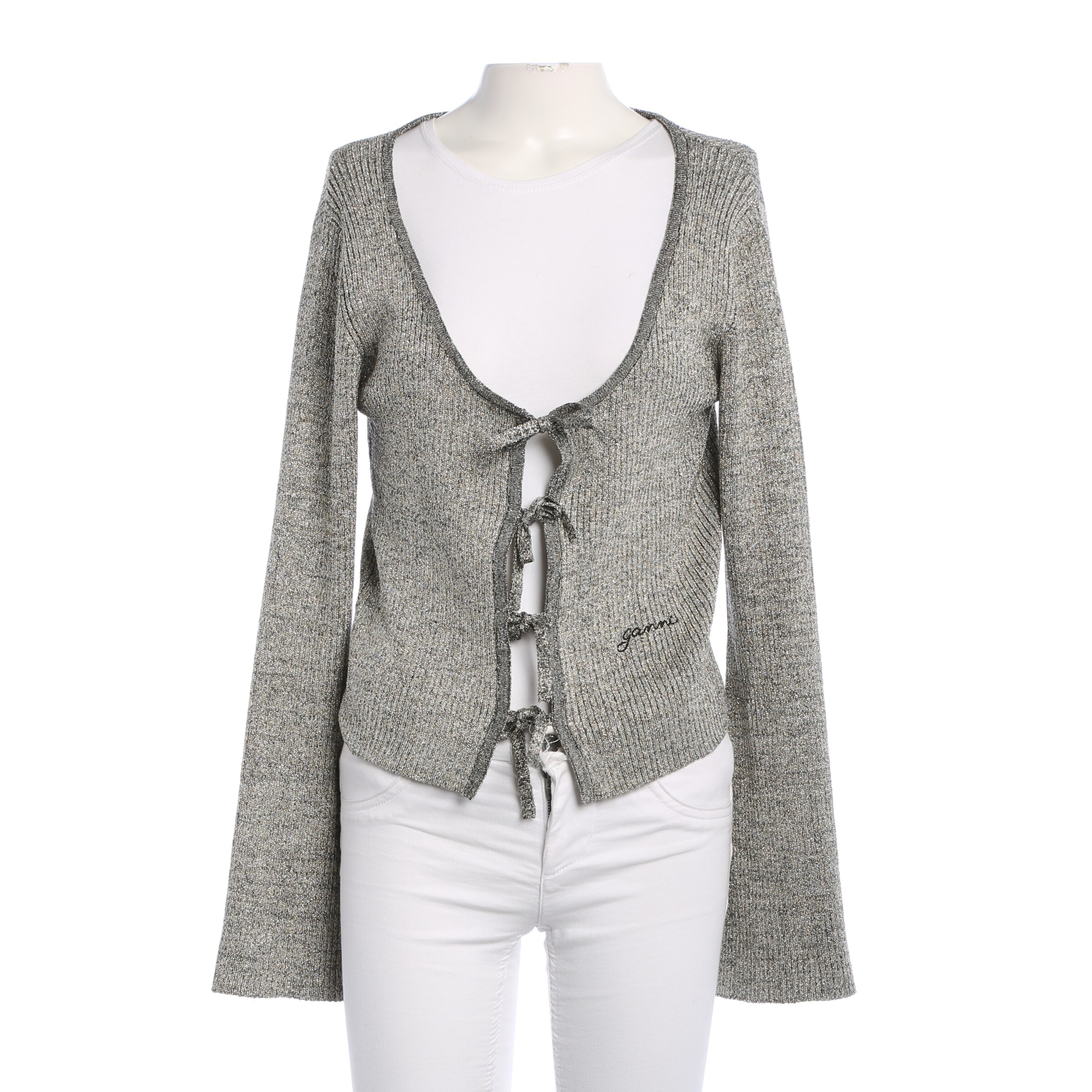 GANNI Pullover / Strickjacke L in Mischfarben: Vorderseite