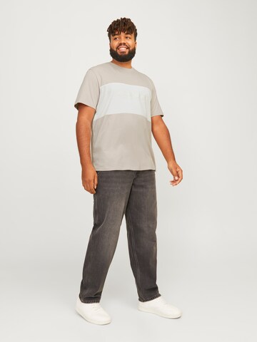 Jack & Jones Plus Μπλουζάκι 'JJELEGACY' σε μπεζ