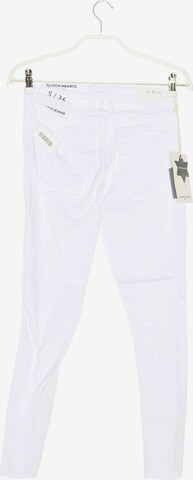 Queen Hearts Paris Skinny-Jeans 25-26 in Weiß