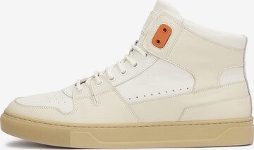 Kazar High-Top Sneakers in White: front