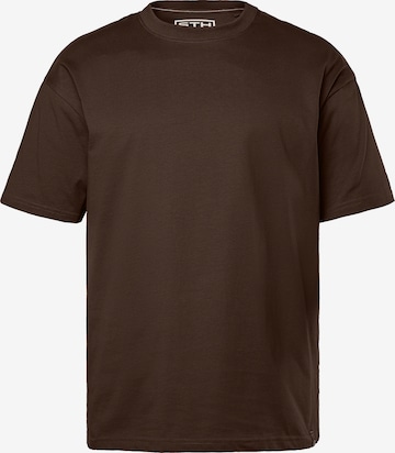 STHUGE T-Shirt in Braun: Vorderseite