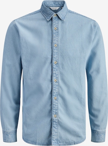 JACK & JONES Button Up Shirt in Blue: front