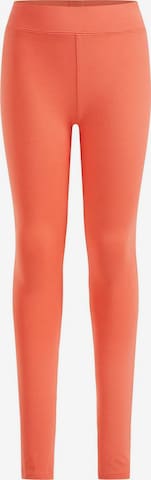 WE Fashion Skinny Leggings in Orange: front