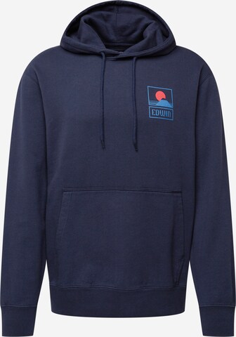 EDWIN Sweatshirt 'Sunset on MT Fuji' in Blau: predná strana