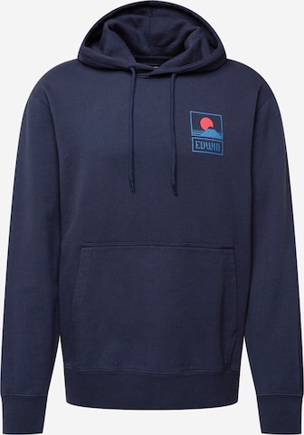 EDWIN Sweatshirt 'Sunset on MT Fuji' in Blue: front