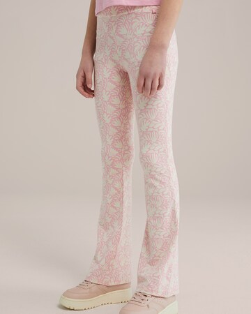 évasé Leggings WE Fashion en rose : devant