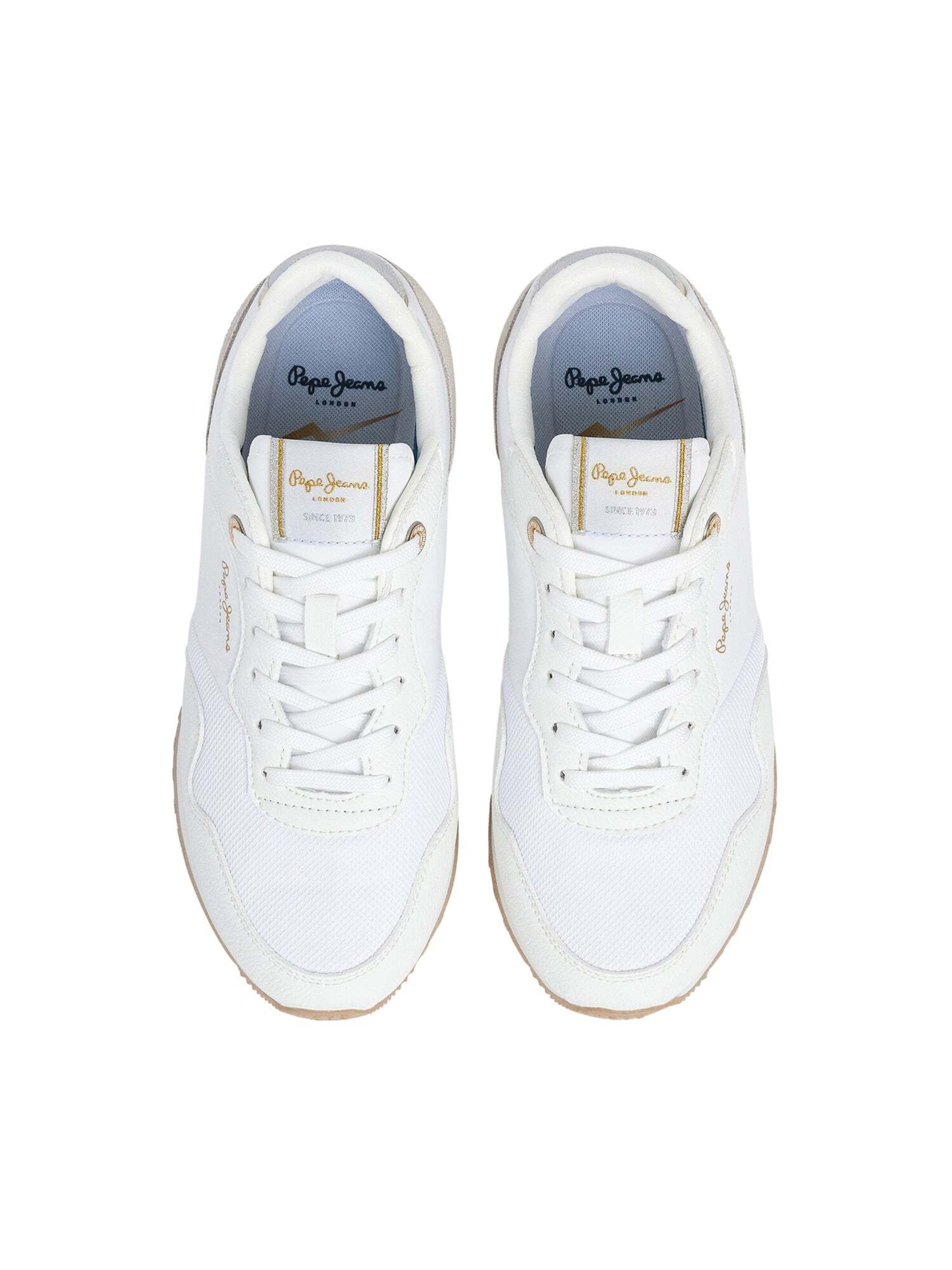 Sneaker bassa 'London Party' di Pepe Jeans in bianco