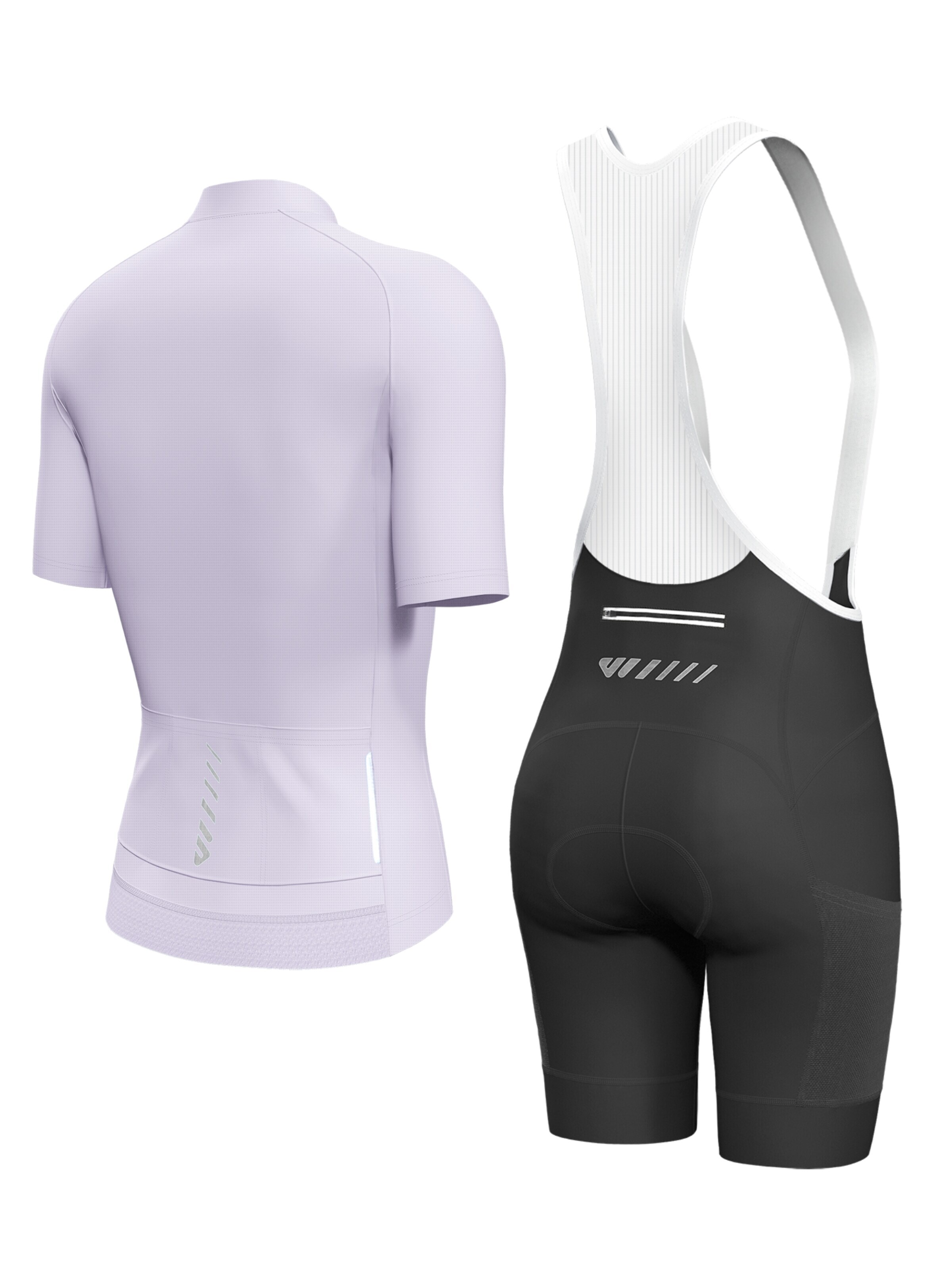 Survêtement 'Wulibike Damen Radtrikot-Set Lila & Trägerhose Schwarz' WULIBIKE en violet