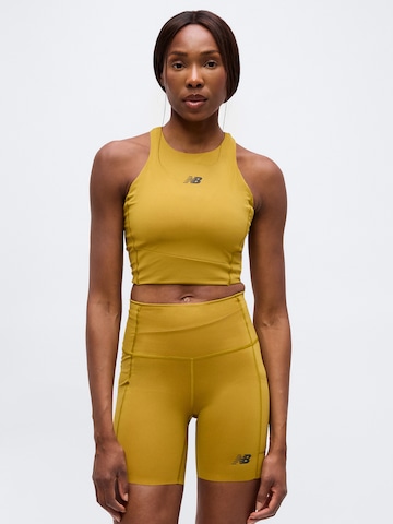Top sportivo 'RC Elite' di new balance in giallo: frontale