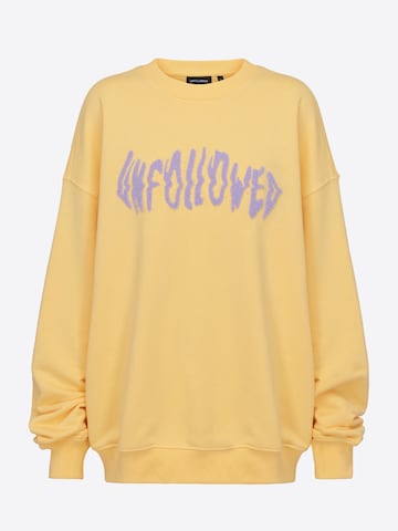 UNFOLLOWED x ABOUT YOU - Sweatshirt 'Vibe' em amarelo: frente