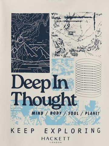 Sweat 'Deep In Thought' Hackett London en blanc