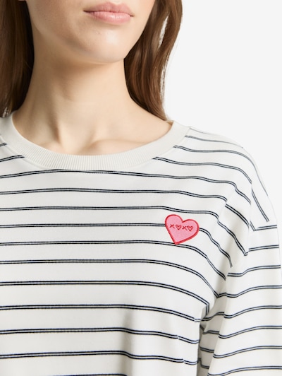 TOM TAILOR DENIM Shirts i rød / sort / offwhite, Produktvisning