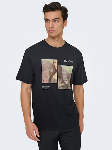 Only & Sons Paita 'ONSMONALISA' värissä musta