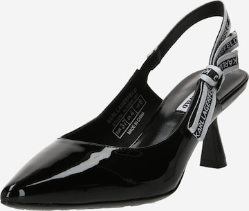 Karl Lagerfeld Slingpumps in Zwart: voorkant