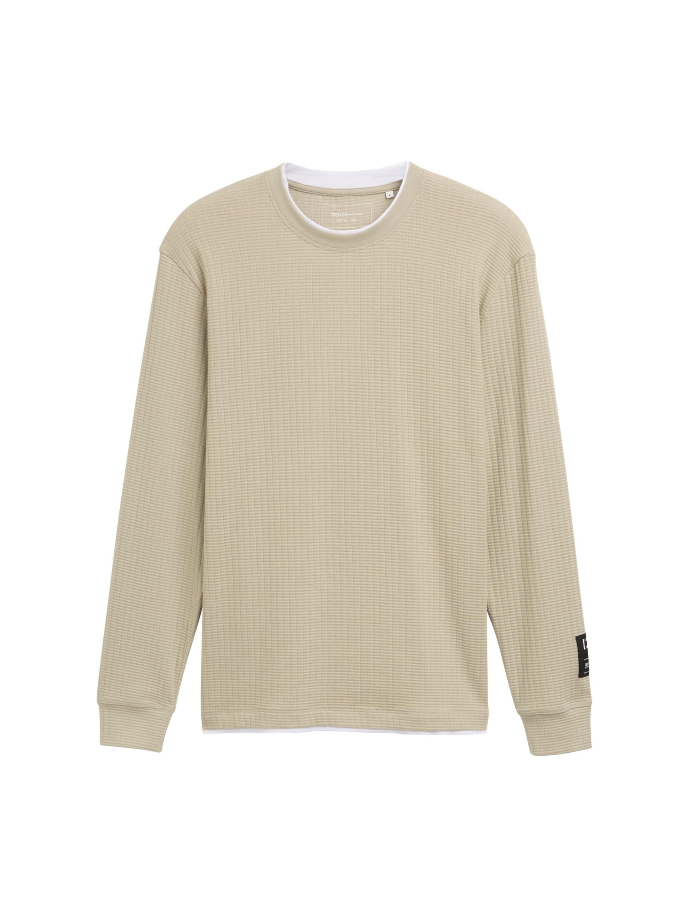 TOM TAILOR DENIM Μπλουζάκι σε μπεζ: μπροστά