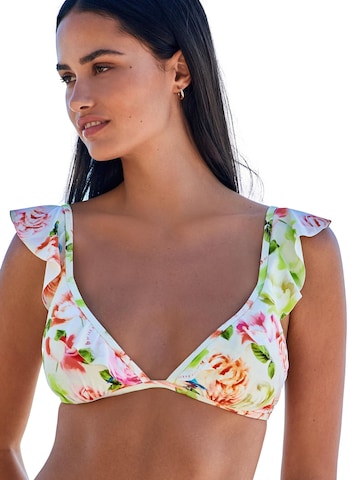 B by Ted Baker Triangel Bikinitop in Weiß: Vorderseite