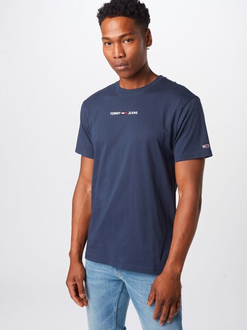 T-Shirt Tommy Jeans en bleu : devant