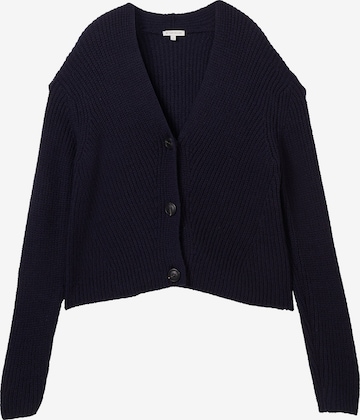 TOM TAILOR Плетена жилетка в синьо: отпред