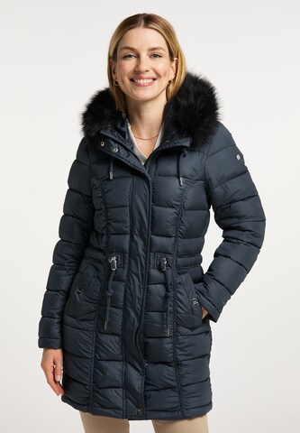 Parka d’hiver Usha en bleu : devant