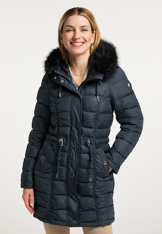 Usha Winterparka in Blauw: voorkant