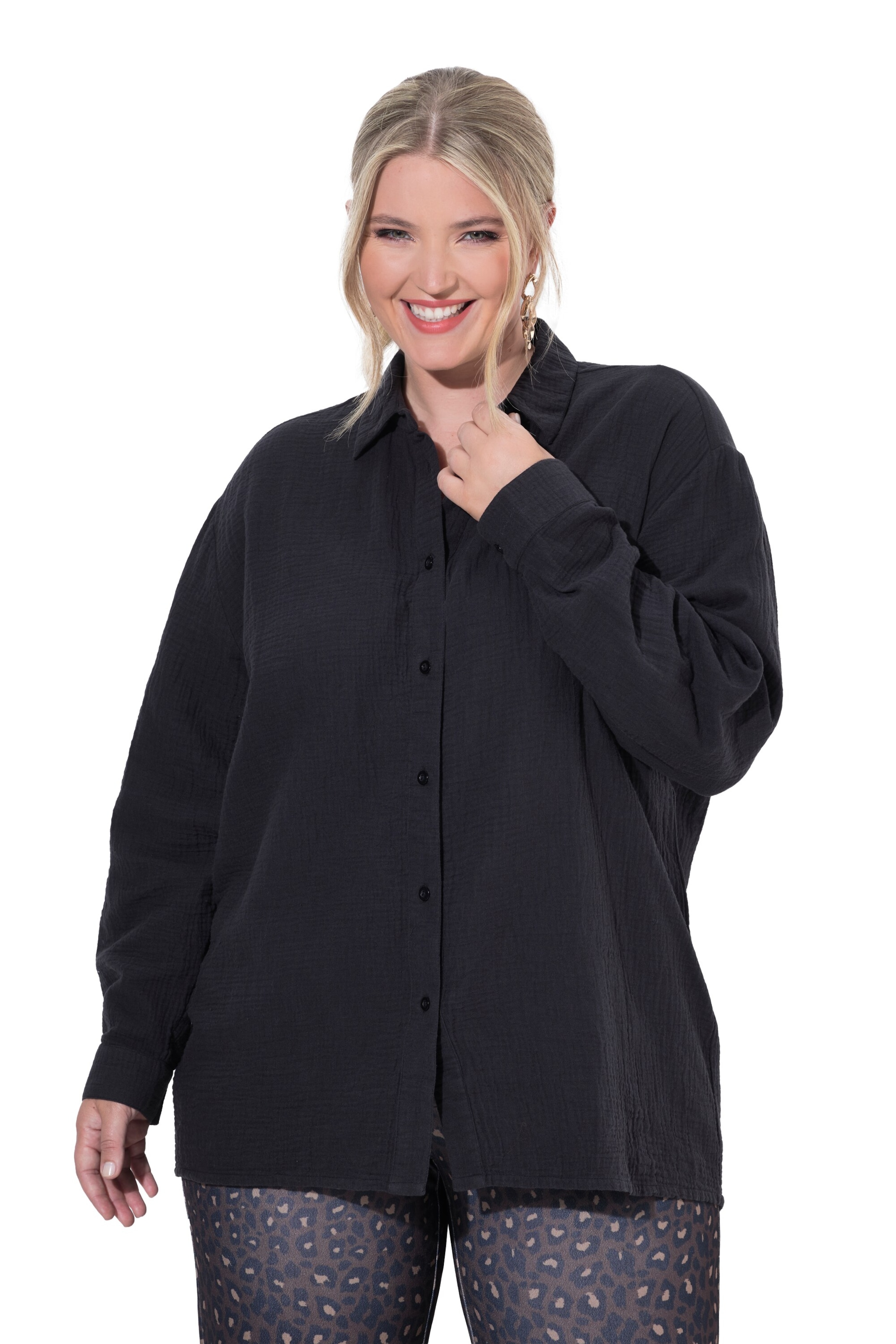 MIAMODA Bluse in Schwarz: Vorderseite