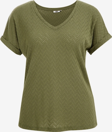 T-shirt WE Fashion en vert : devant