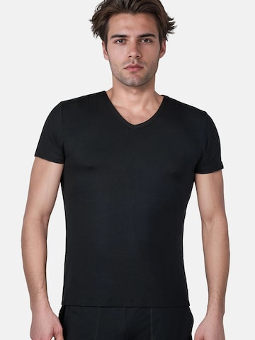 Myjama Shirt 'Hajo' in Zwart: voorkant