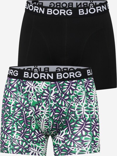 BJÖRN BORG Athletic Underwear in Fir / Aubergine / Black / White, Item view