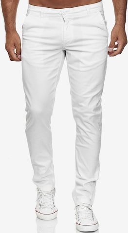 Pantalon chino '19530' Tazzio en blanc : devant