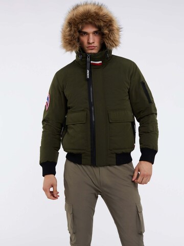 JACK1T Sportjacke ' Neo Mountain ' in Grün: Vorderseite