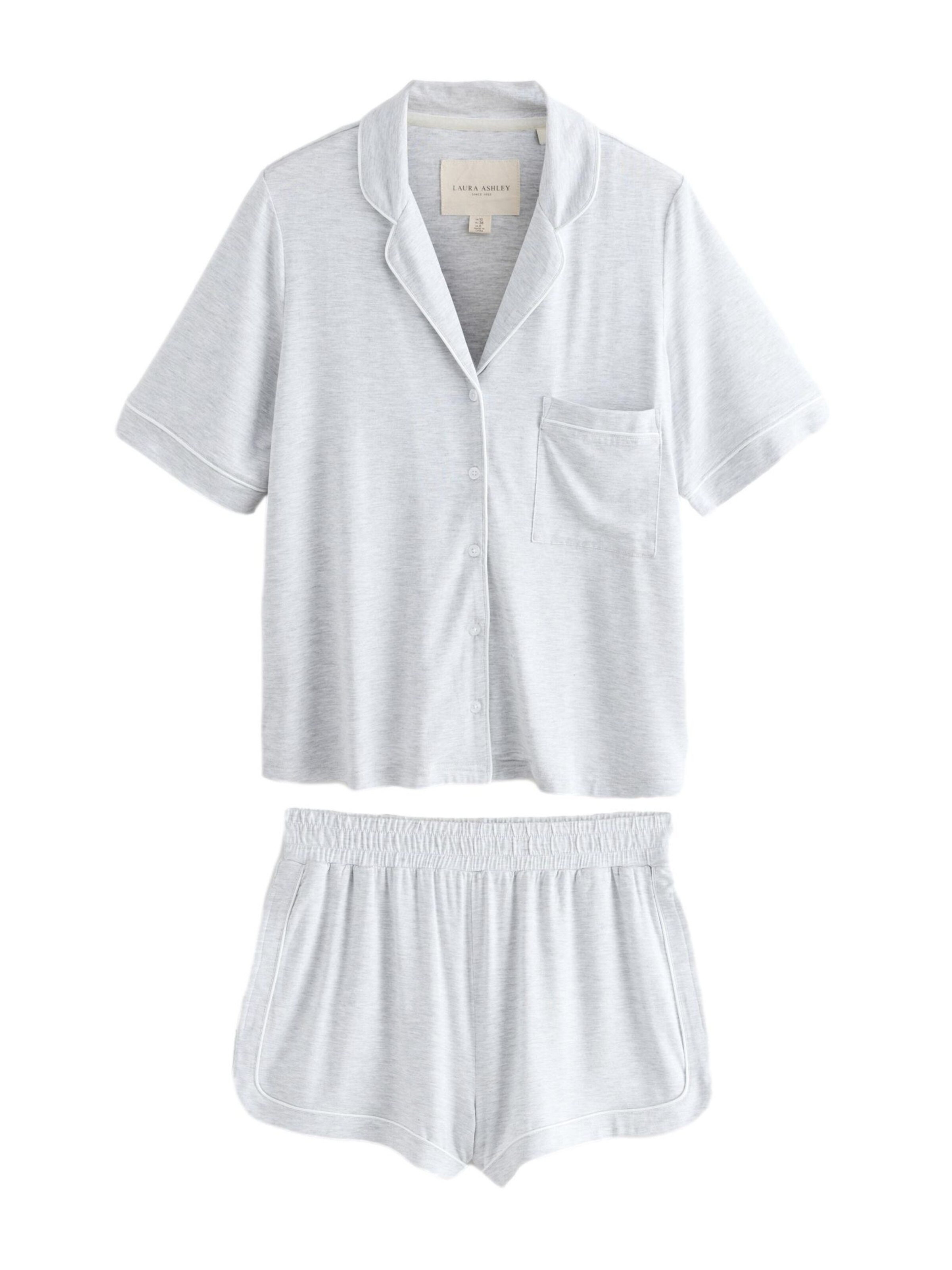 LAURA ASHLEY Korte pyjama in Grijs: voorkant