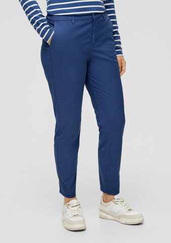 Effilé Pantalon chino s.Oliver en bleu : devant