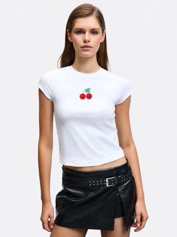 T-shirt 'T-Shirts' Ethiquet en blanc : devant