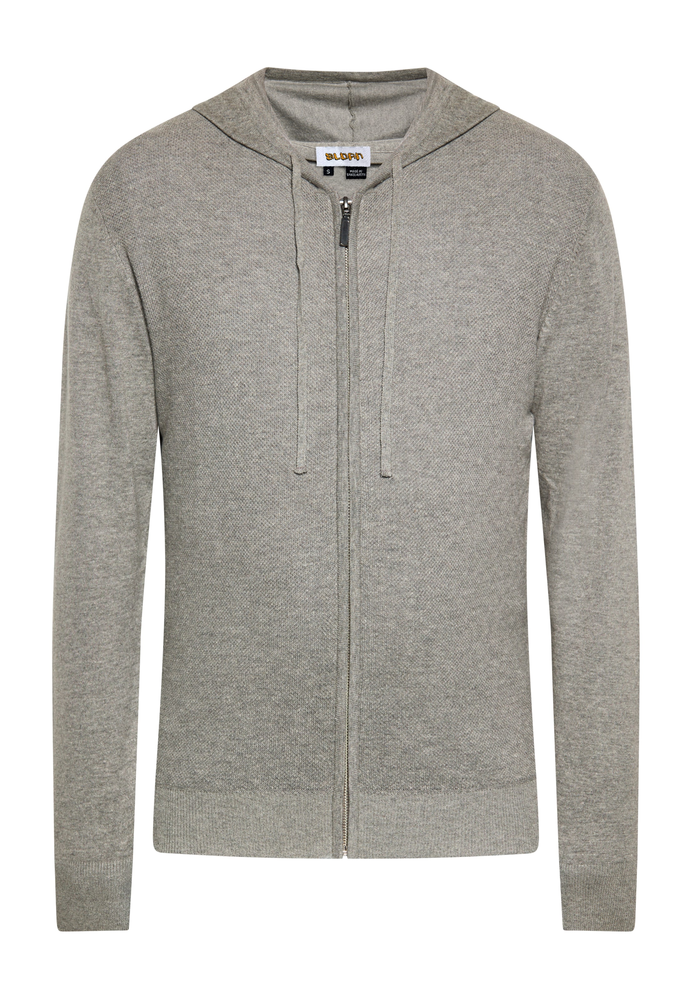 pelēks Sloan Adīta jaka: no priekšpuses