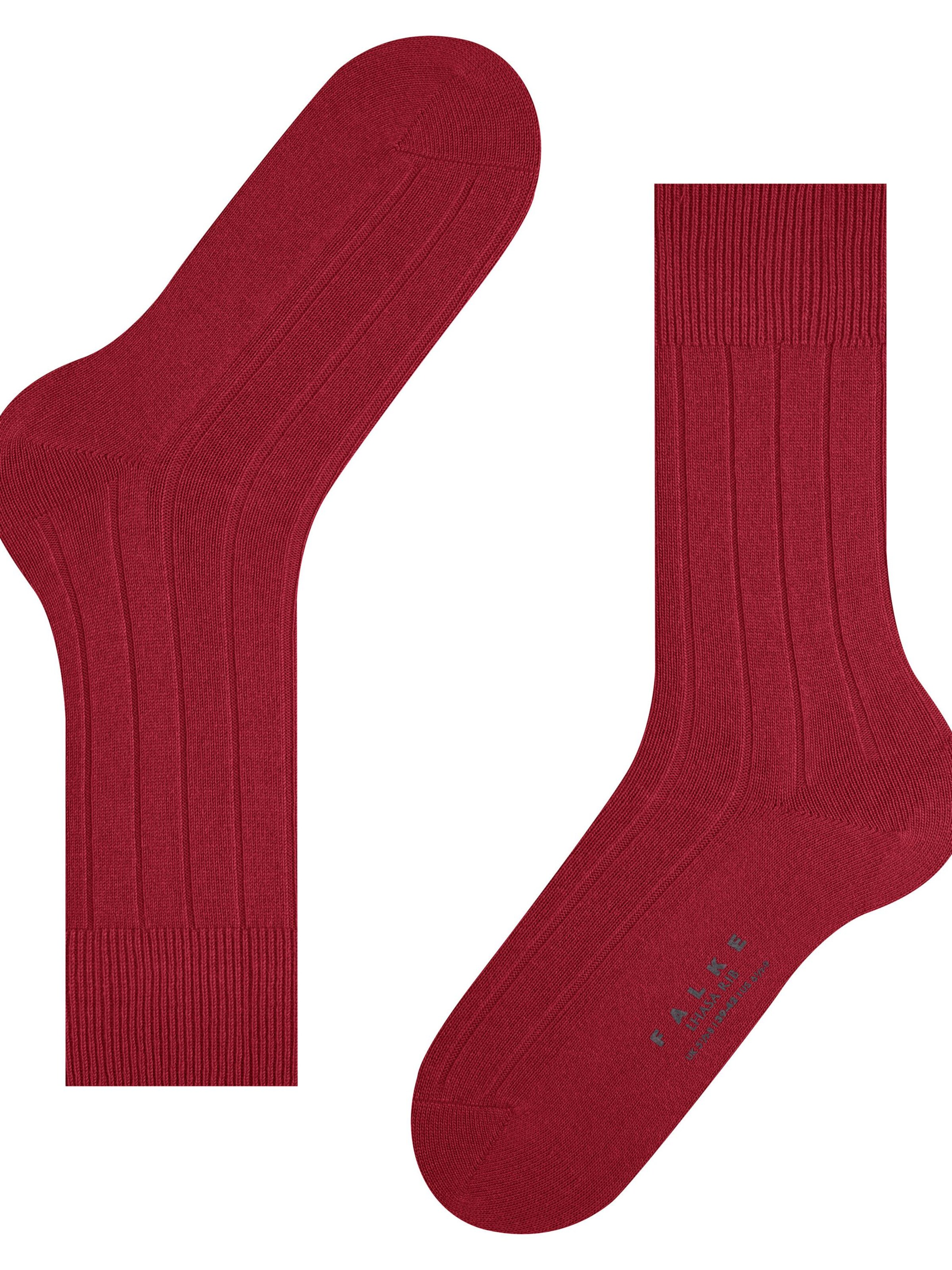 FALKE Socks 'Lhasa Rib' in Red